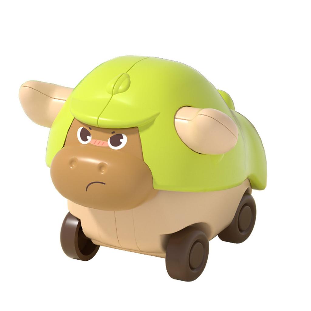 Drücken Wade Baby Krabbeln Greifen Lernspielzeug Auto Schieben Interaktives Tierauto