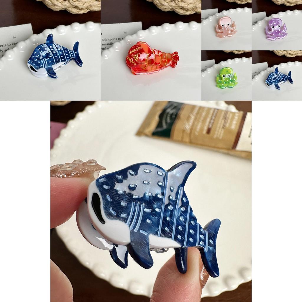 Trendy Mini Hair Clips With Charming Ocean Animal Patterns Ideal For Casual Outfits