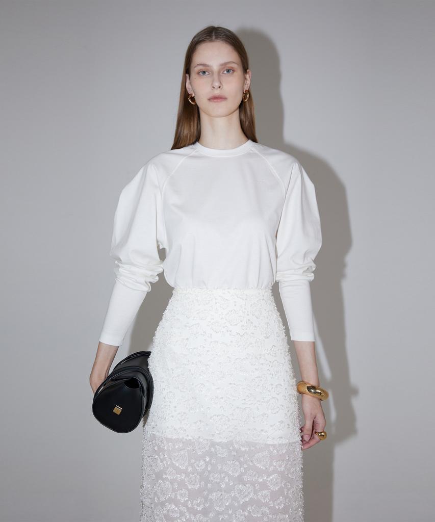 Rene J Sand Puff Sleeve T-Shirt