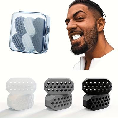 6pcs Silicone JawLine Exerciser Ball Facial Jaw Muscle Toner Trainin Jawline Gum Exercises Face Chin Cheek Lifting Double Chin Eliminator