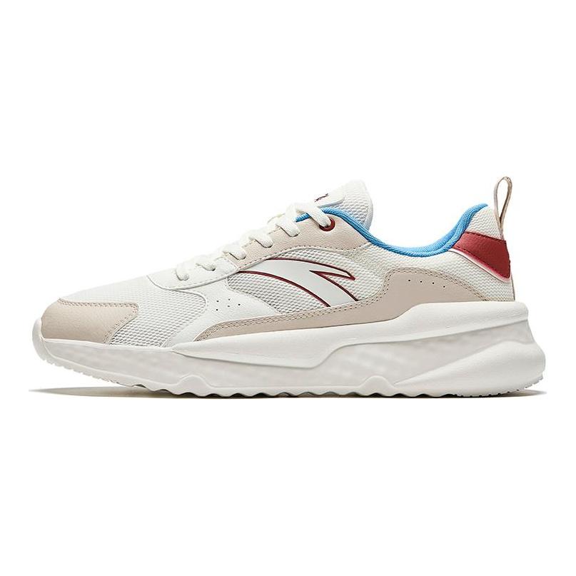 Anta Unruly Series Slip Resistant, Breathable, Lightweight Low Top Casual Shoes Men's White Red 912448816-2