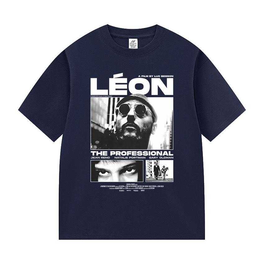 90er Leon Der Profi Grafik T-Shirts Unisex Cosplay Mode Trend Kurzarm T-Shirt Oberteil Vintage Oversized Baumwoll T-Shirt