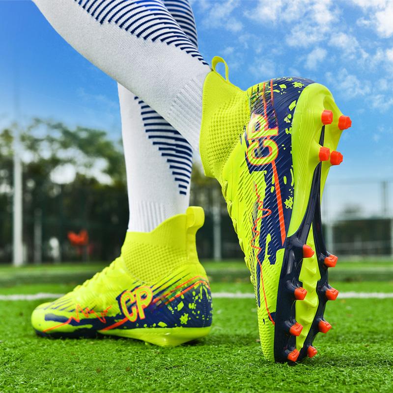 35-45 Teenagers' Large Size High Leg Nails Football Training Sneakers Children's Football Shoes