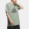 Adidas Alphabet Logo Cartoon Panda Print Round Neck Short Sleeve T-Shirt Men Tops Silver Green IP3967