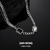 2024 Titanium Steel Square Necklace For Women Men Neutral Punk Collar NK Chain Choker  Korean Fashion Kpop Accessories