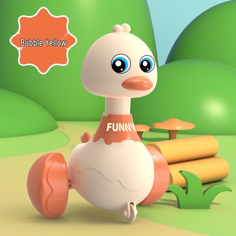 Pull-Back Sliding Duck Toy for Babies: Early Education Crawling and Head-Lifting Activity