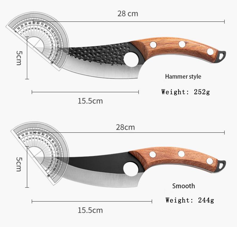 Hand-forged High Carbon Steel Chef's Knife Boning Knife Fillet Knife Meat Cleaver Ring Butcher Knife