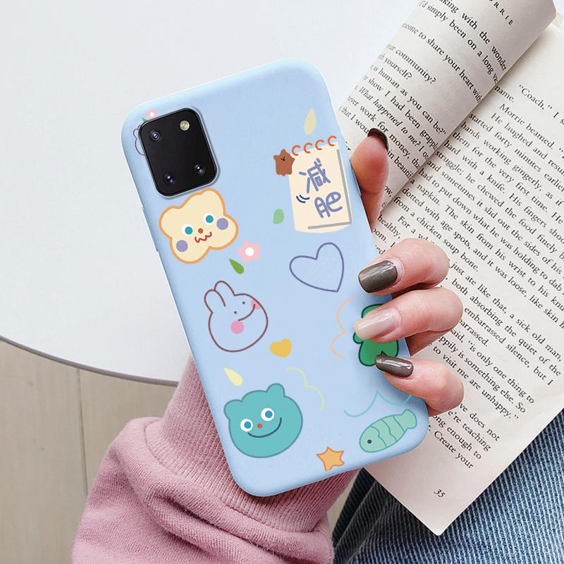 Měkké pouzdro pro telefon Samsung Galaxy Note 10 Lite Kryt na telefon Roztomilé květiny Motýl Fundas TPU Coque Pro Samsung Note 10 Lite Nárazník