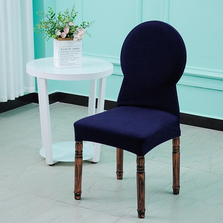 Thickened Round Backrest Dining Table Chair Cover Universal Curved Stool Cover Seat Cover Elastic Force
