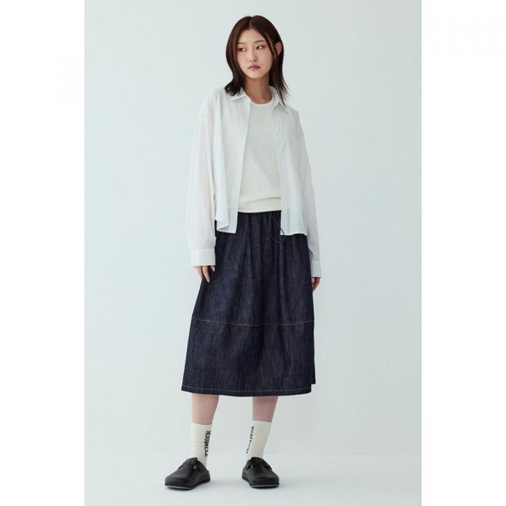 STUDIO TOMBOY Back Banding Stripe Long Sleeve Shirt 9105321087ar 