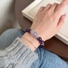 Smooth Purple Crystal Hand Chain Gradient Hand Jewelry Elegant Beads Bracelet  Daily