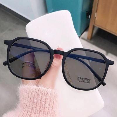 Fashionable Photochromic Glasses Men Women Square Oversized Myopia Eyeglasses Outdoor Color Changing Short-sighted Eyewear