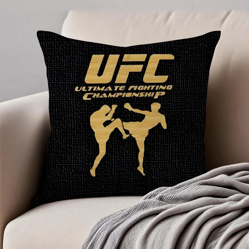 Brutal Competitive Sports Event UUFC Cushion Cover Pillowcase Antidustmite Invisible Zipper Short Plush Sofa Cushion