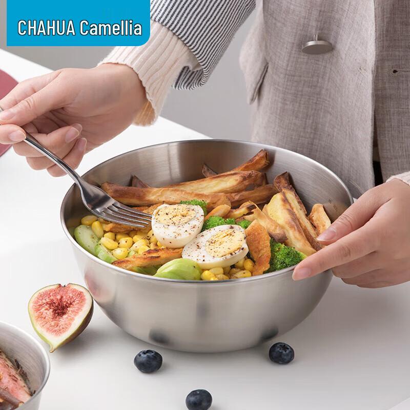 Chahua 19cm 304 Stainless Steel Mixing Bowl with Measurement Markings