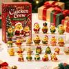 Cute Animal Figures 2026 Christmas Chick Advent Calendar 24 Day Countdown Box with Xmas Party Favors Acrylic Ornaments Festive Tree Hanging