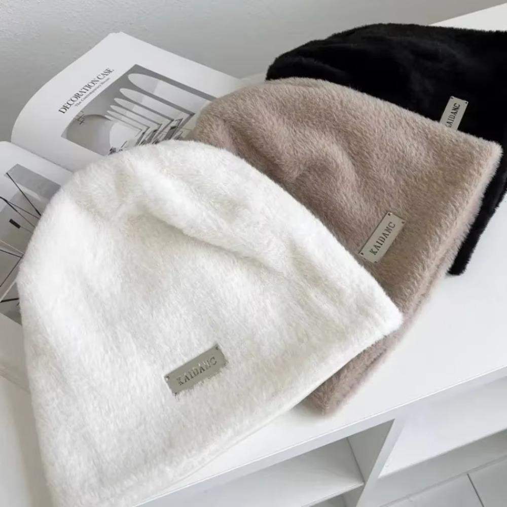 Soft Beanie Cap Warm Fluffy Bonnet Hat Y2k Winter Hat  Woman/Men
