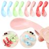 Portable Tableware Sets Antislip Utensils Infant Training Baby Twist Fork Spoon Suit 2Pcs/Set
