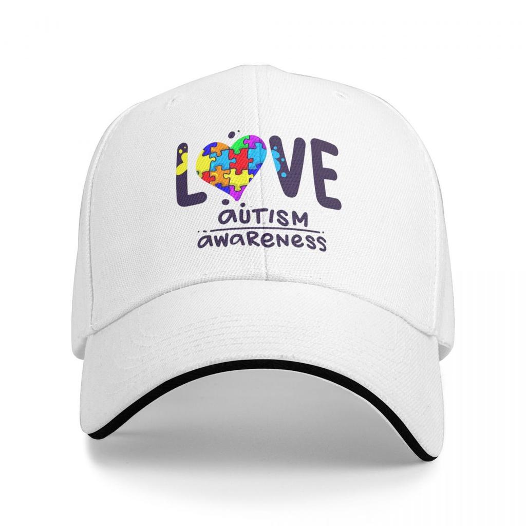 Unisex Baseball Hats Love Heart Autism Awareness Outdoor Streetwear Summer Sports Baseball Caps Hip Hop Cap Casquette Hats