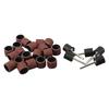 25Pcs Sanding Drum Kit Sanding Drum Ring With Rod Abrasive Rotary Grinding Head 40-320 1/2inch Sandpaper Tools For Woodworking