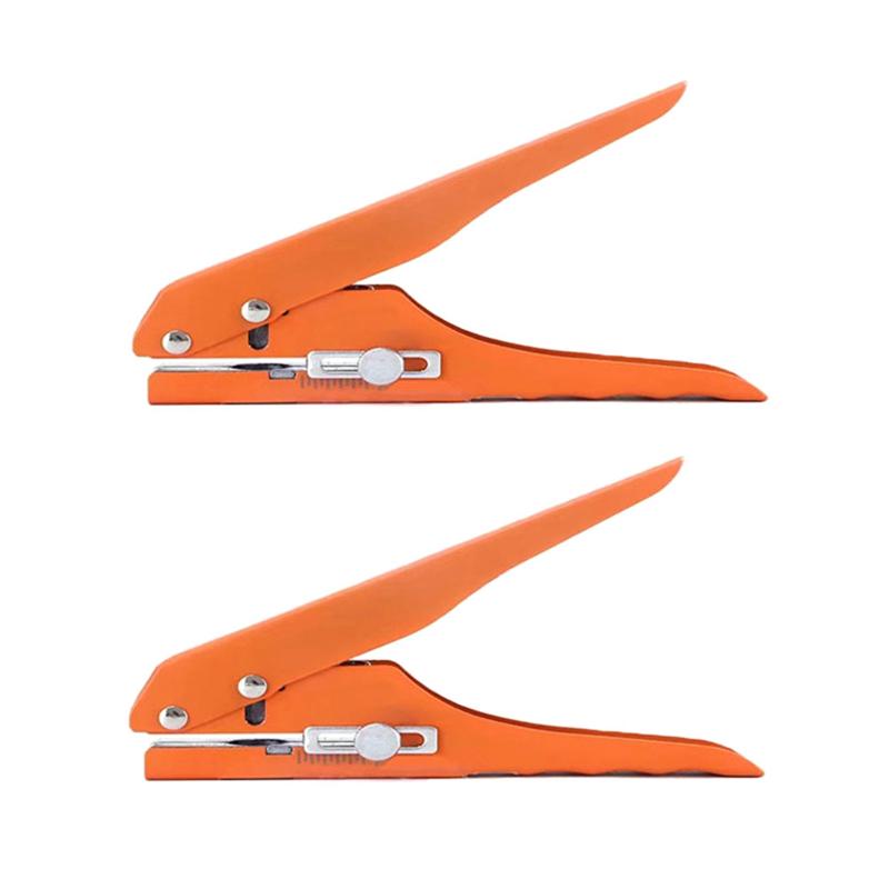 AEE4-2PCS Single Hole Punch Pliers 8MM Heavy Duty Hole Puncher Hole Edge Banding For DIY Paper Cards Photos Cardboard оранжевый