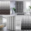 Curtains Shower Weighted Mould Proof Resistant Grey Black Shower Curtain Machine