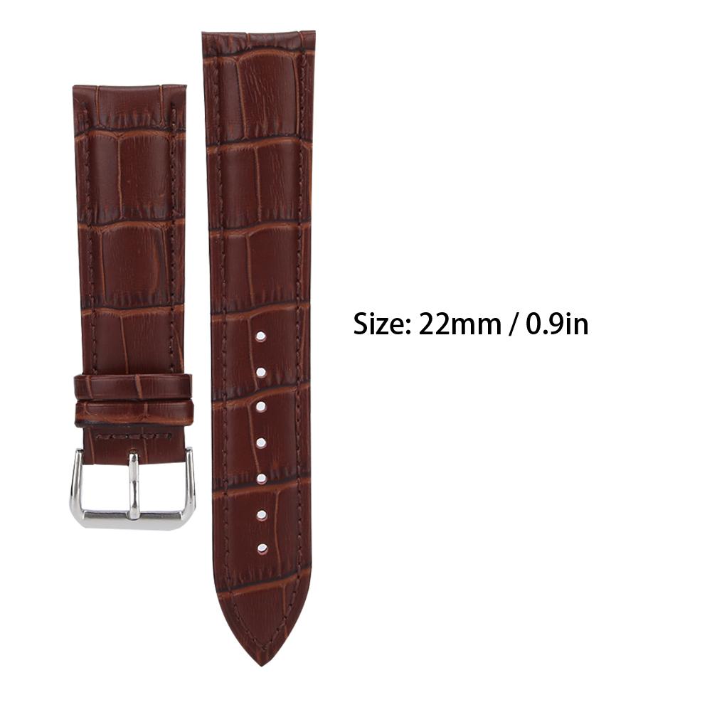 Unisex Adjustable Watch Strap Quality Watchband Exquisite Replacement Accessory (22mm)Brown