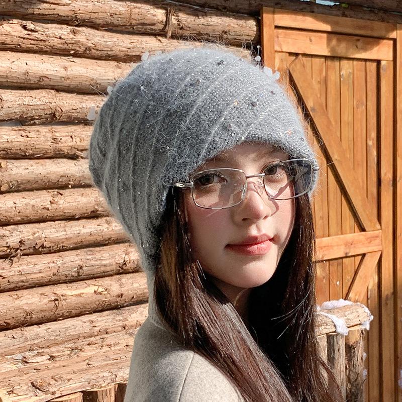 Herbst und Winter Neuer Hut Damen Street Casual Hut Thermischer Ohrenschutz Stapelhut Wintermützen für Damen, Mützen für Damen, Hüte für Damen Winter