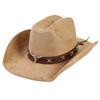 Popolare cappello western da cowboy in camoscio stile europeo e americano per uomo e donna, semplice e alla moda, a tesa larga, cappello jazz