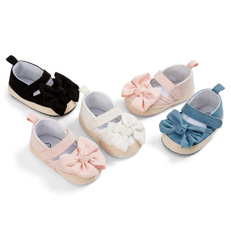 Baby Girl Shoes Flowers Bow 0-1Years Infant Girls Cotton Shoes Soft Soled Non-slip Footwear Crib Shoes