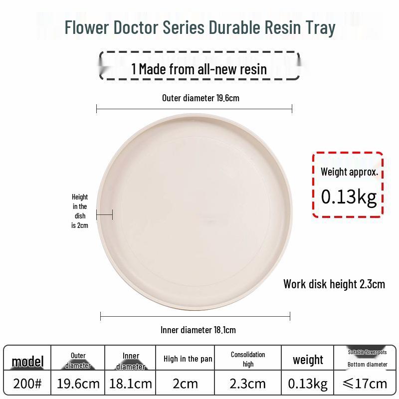 Thickened Resin Plant Tray: Movable, Large Water Collection Base for Flower and Succulent Pots