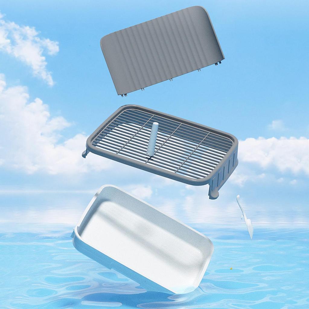 Dog Potty Tray Toilet Dog Potty Pan with Litter Scoop Pee Pad Holder for Indoor Outdoor