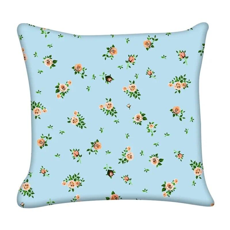 45X45CM Modern Watercolor Floral Print Pillowcase Living Room Sofa Office Seat Car Cushion Cover Home Decor  Wholesale