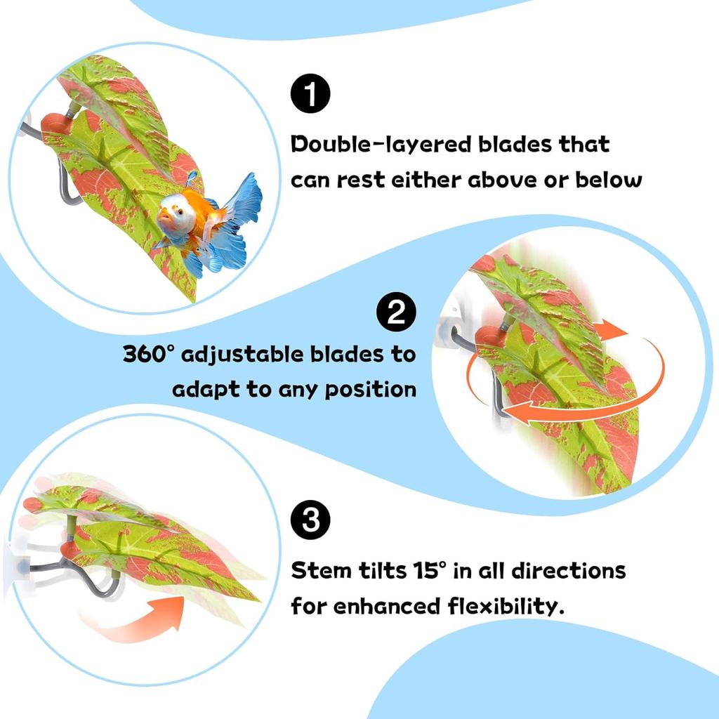 4 PCS Plastic Adjustable Bettas Hammock, Betta Leaf Hammock, Betta Leaves Spawning Grounds Resting Bed, Plant Leaf Pad for Bettas Fish Tank