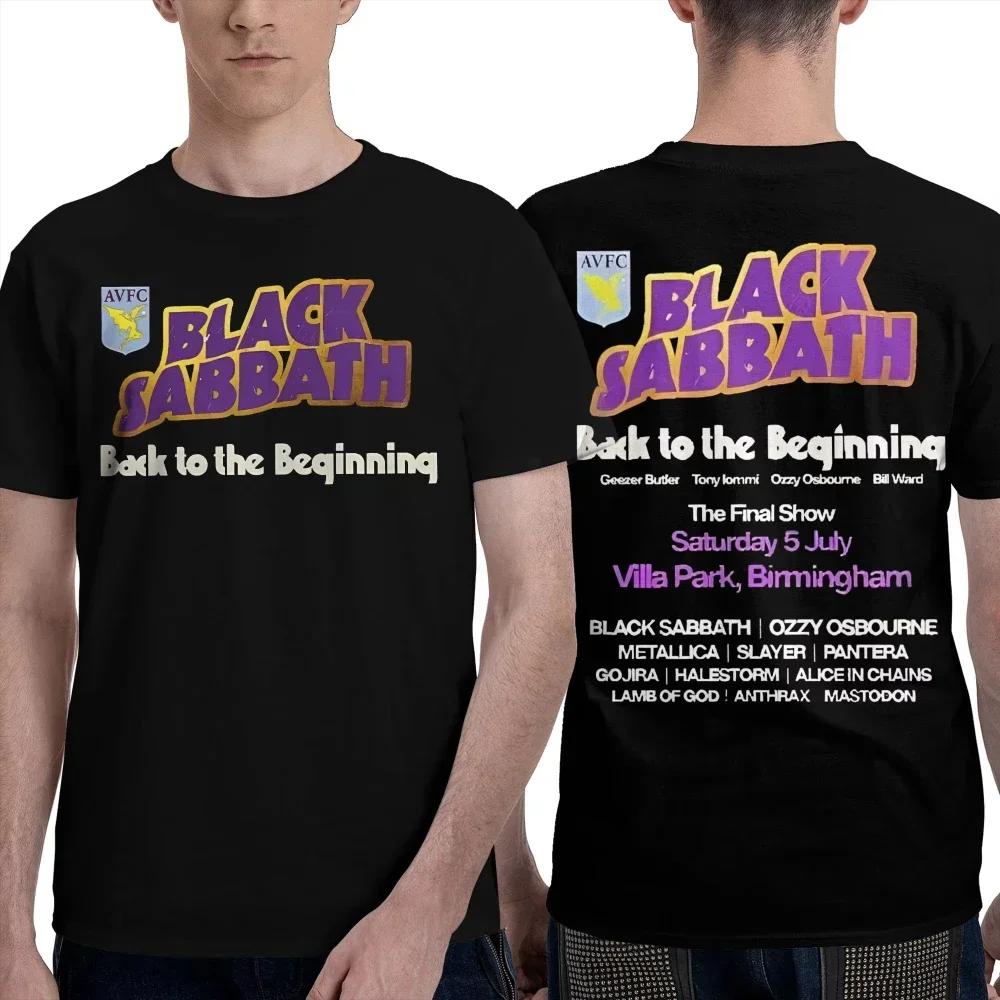 Black Sabbath and Ozzy Osbourne Back To The Beginning Merch Event Tee with Lineup Two Sided T-Shirt Ins Y2k New Brand New Style