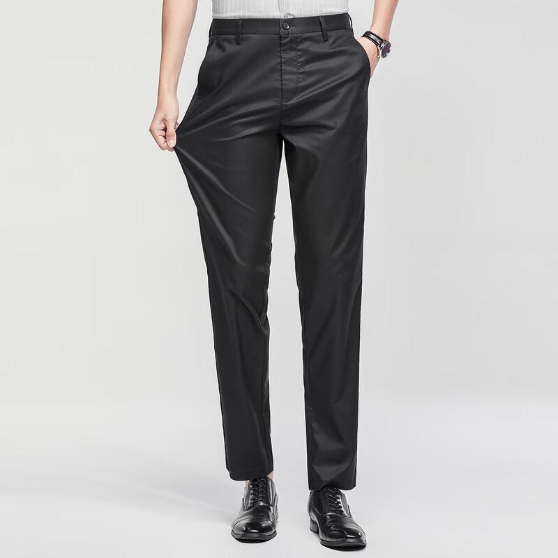 Men's Silk Blend Straight-Leg Casual Pants