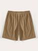 Men's Textured Casual Shorts with Drawstring Waist, Lightweight Polyester Fabric, Pockets for Casual Wear, Beach or Outdoor Activities