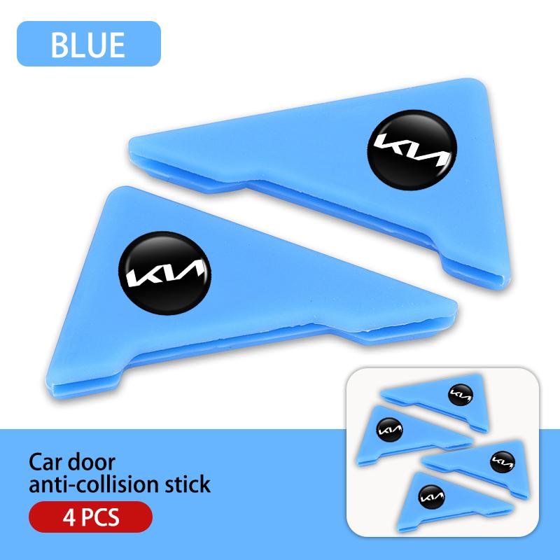 ABF3 2pcs Car Door Sticker Bumper Protection Cover Triangle Decals For KIA Stinger Optima Cerato Soul Venga Forte Spectra Sedona