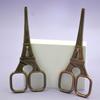 1 pz Forbici da tè in acciaio inossidabile retrò Torre Eiffel per la casa Cucito Ricamo Forbici da tè multiuso