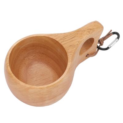 Wooden Cup Finland Style Handmade Natural Portable Mug Drinking Cup for Coffee Tea Milk