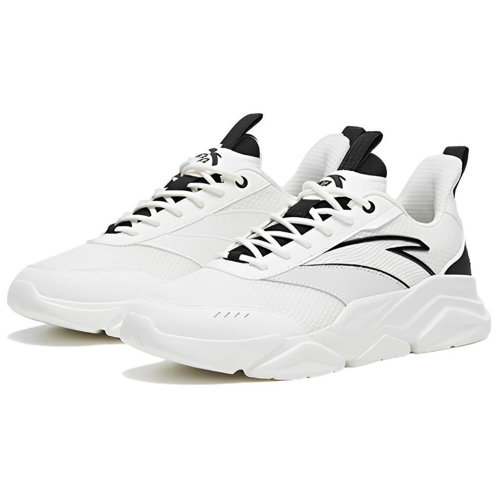 Anta Slip Resistant Lightweight Low Top Sports Casual Shoes Men Sneakers White Black 912318831-2