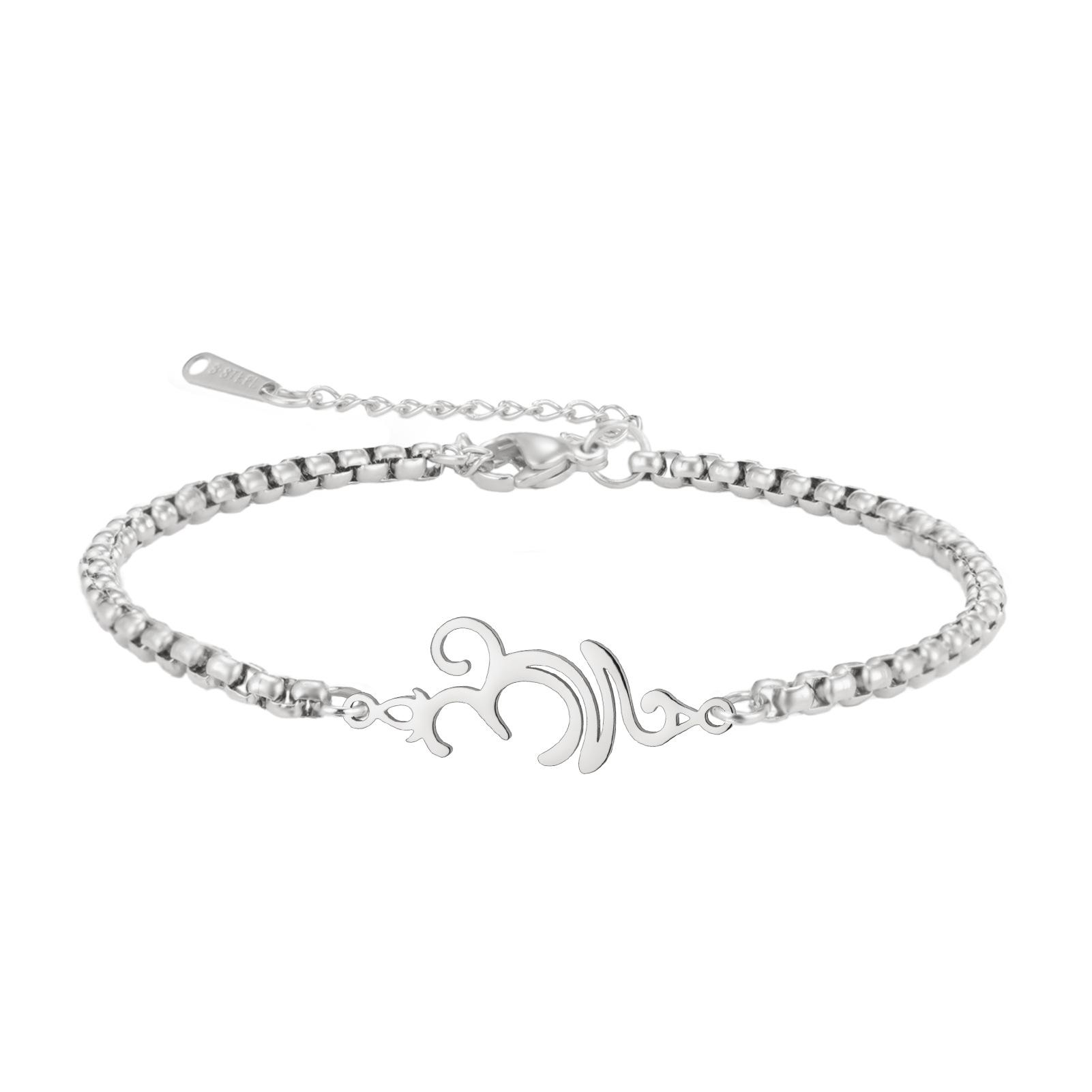 

Women s Braided Rope Bracelet With Hollow-Out Number 3 Pendant Fashion Lucky Jewelry Friendship Gift