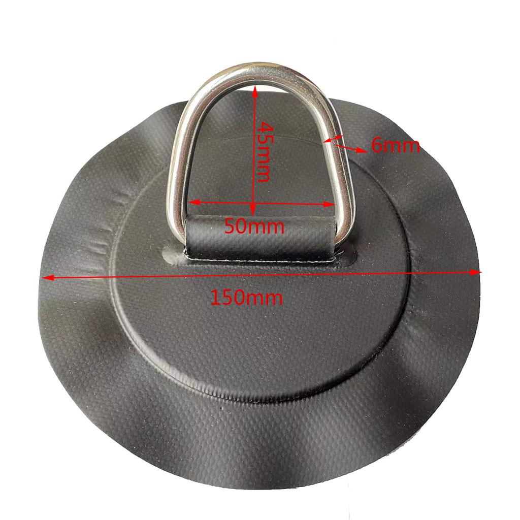 STAINLESS STEEL D-Ring Pad for PVC Inflatable Boat Raft 5.9inch Round Waterproof