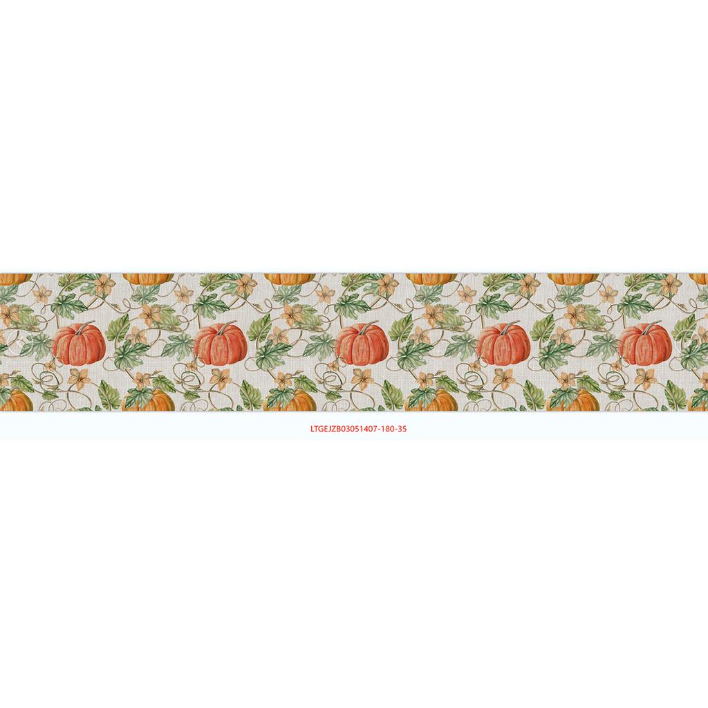 Thanksgiving Fall Harvest Kitchen Table Decorative Tablecloth, Maple Pumpkin Turkey Tablecloth