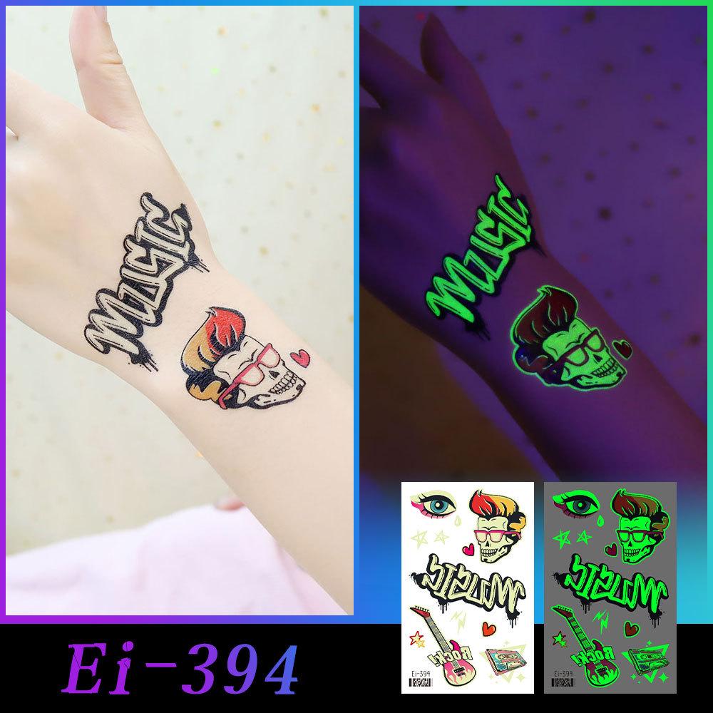 New Luminous Waterproof Rock Band Tattoo Stickers for Concerts & Music Festivals