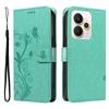 For Realme 15T 5G/Realme 15 5G PU Leather Cases Flower Pattern Wallet Stand Phone Cover with Strap