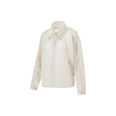 Li Ning Lightweight Comfortable Loose Soft Solid Color Stand Collar Sports Leisure UV Protection Breathable Sun Protection Clothing UPF40+ AFDU454-3