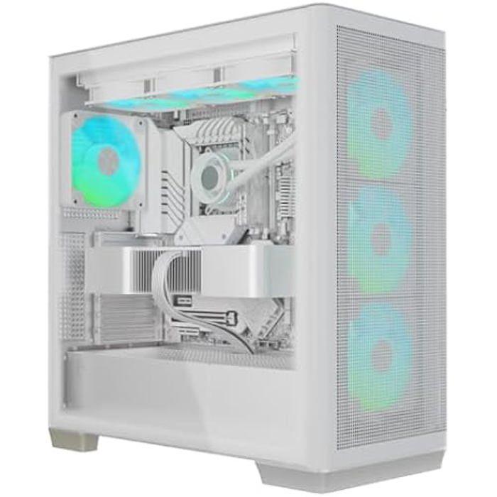 Boîtier PC - APNX - GEH Midi APNX C1-R-WT-V1 - Blanc - MicroATX/MiniITX - Refroidissement efficace