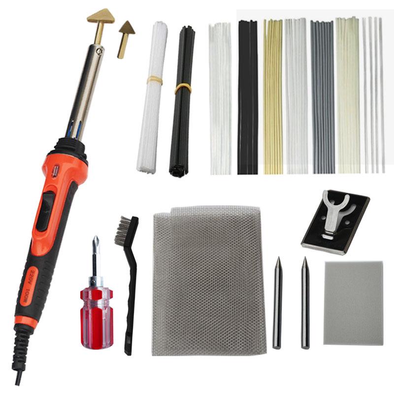 100W Car Bumper Repair and Smoothing Tool: Electric Soldering Iron & Heat Gun Combo