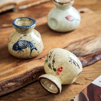 Vintage Keramik Zahnstocherhalter Japanischer Stil Antikes Wattestäbchenglas für Zuhause Restaurantgebrauch Kreative Küchentischdeko