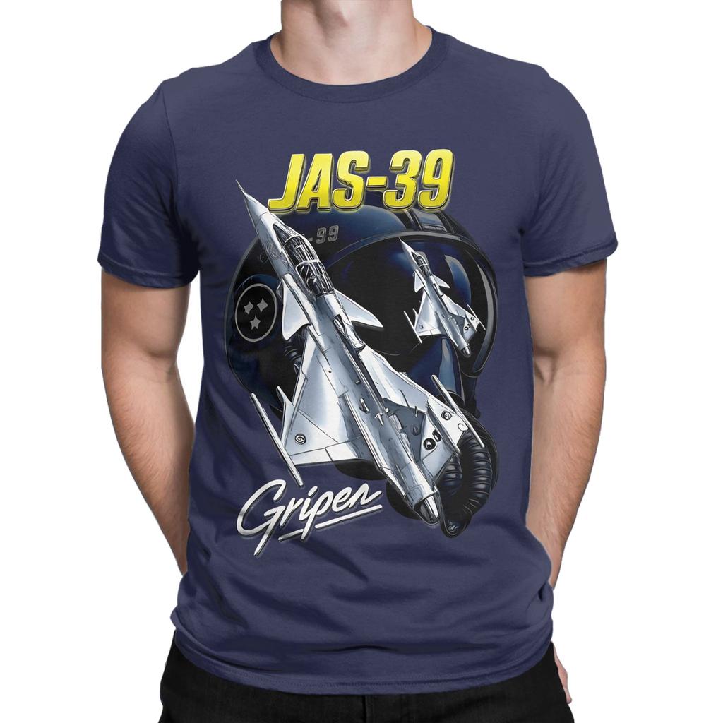 Gripen Fighter Jet Aviation Military Aircraft Pilot Graphic Funny Graphic 100 Cotton Tshirt Gripen Fighter Tees Tops For Unisex